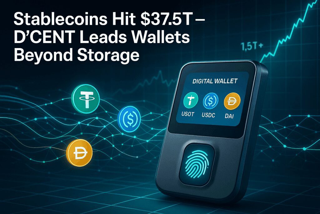 Stablecoins Hit $37.5T: How Stablecoins Are Turning Wallets Like D’CENT Into Action Hubs.