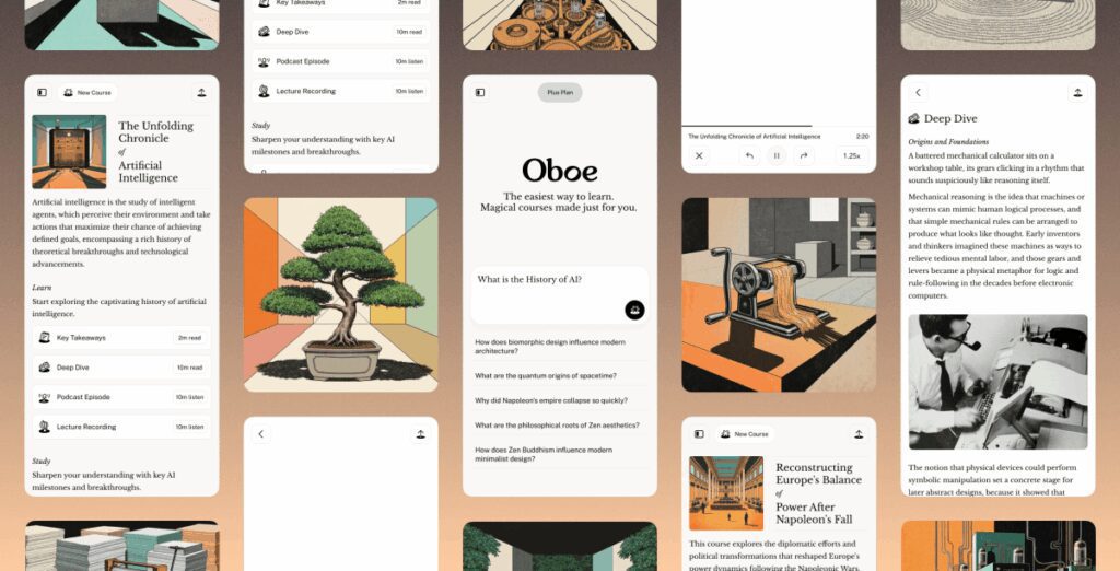 screenshot of Oboe app