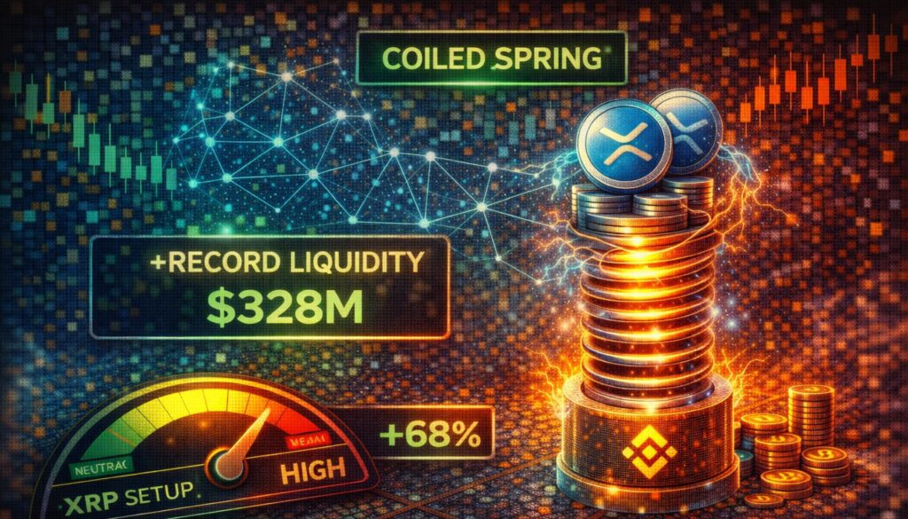 XRP exhibits ‘coiled spring’ setup as network liquidity reaches record levels
