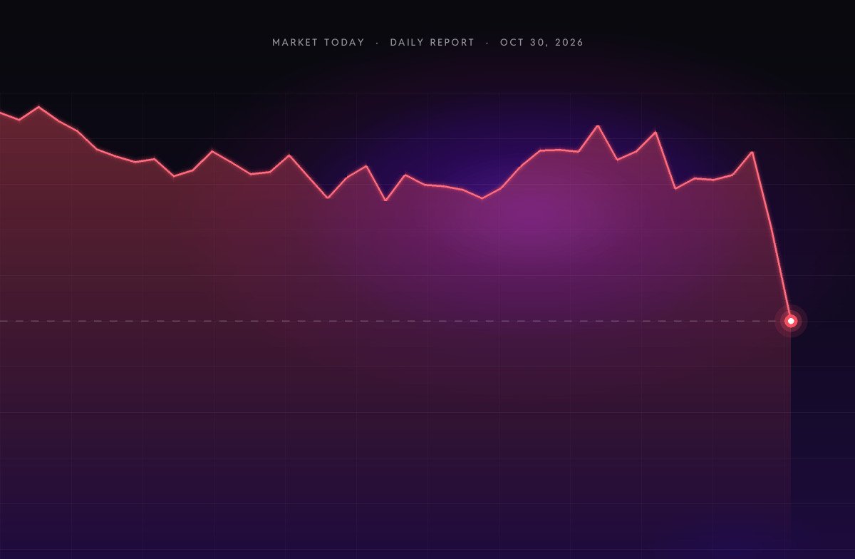 Crypto Market Today (Oct 30, 2026): Bitcoin Slips to $78.5K as Market Slides